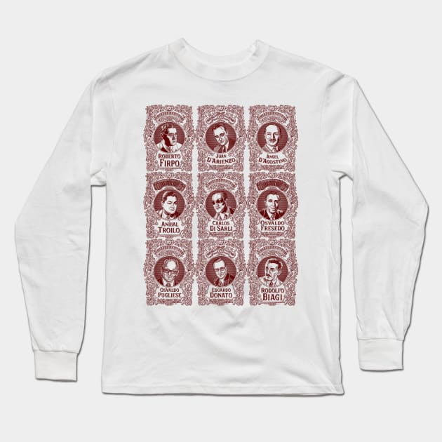 Tango Orchestra Leaders (in red) Long Sleeve T-Shirt by Lisa Haney